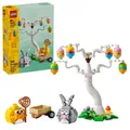 Produktbild: LEGO 40808 Iconic Osterhase und Ostereiersuche, 2 Figuren, Baum, 6 baubare Eier