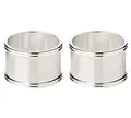 Produktbild: EDZARD 2er Set Serviettenring Madrid, rund, edel versilbert, Durchmesser 4 cm