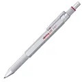 Produktbild: rOtring 600 3-in-1-Schreibgerät mit Kugelschreiber und Druckbleistift | Kugelschreiber mit 2 feinen Spitzen (schwarze und rote Tinte) | 1 Druckbleistift mit Spitze (0,5-mm-Mine) | Silber
