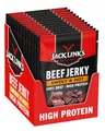 Produktbild: Jack Links Beef Jerky Sweet & Hot – 12er Pack (12 x 25g) – Trockenfleisch Eiweiß Snacks - High Protein Snack für Gym, Fitness, Outdoor - American Food für Menschen - Dörrfleisch Chips aus Rind Fleisch