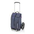 Produktbild: reisenthel Citycruiser Herringbone Dark Blue – Praktische Einkaufstasche mit Mehreren großen Fächern als Trolley verwendbar