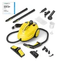 Produktbild: COSTWAY Dampfreiniger 2000W, mobile Reinigungsmaschine mit 1,8 L Tank und 13 Zubehörsätze, Dampfbesen für Teppiche, Fenster, Glas und Vorhänge, Gelb
