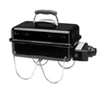 Produktbild: Weber Go-Anywhere Gasgrill/Tragbarer Grill mit klappbaren Beinen, Zündknopf, Robuste Emaille, Leichter und kompakter Campinggrill für den Außenbereich, 42 x 26 cm Grillfläche, Schwarz