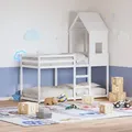 Produktbild: vidaXL Dach für Kinderbett Weiß 60x99x139,5 cm Massivholz Kiefer