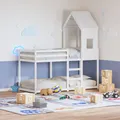 Produktbild: Dach für Kinderbett Weiß 60x99x139,5 cm Massivholz Kiefer