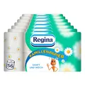 Produktbild: Regina Kamillenpapier 3-lagiges Toilettenpapier - 56 Rollen-Packung (7 x 8 Einzelpackungen), 150 Blatt pro Rolle, Sanft und zuverlässig, Mit einem Hauch von Kamille, FSC-zertifiziertes Papier