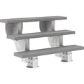 Produktbild: DOLLE Außentreppe Gardenstep 3 Stufen Höhe 55,5-67,5 cm Stufen Trimax® 120m Grau