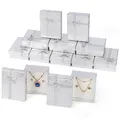 Produktbild: 12 Stk Silberfarbene Kleine Geschenkboxen für Schmuck Verpackung - 9 x 7 cm -...