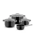 Produktbild: WMF Fusiontec Mineral Pro, 4-teiliges Topf-Set, langlebiges, kratzfestes Material, Kochtopfset Induktion, für alle Herdarten geeignet, Made in Germany, schwarz, 0518695290