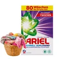 Produktbild: Ariel Color Pulverwaschmittel Schnell Auflösendes 80 Wäschen Premium Qualitat