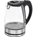 Produktbild: Glas-Wasserkocher WKS 6032 G edelstahl/schwarz, 1,7 Liter, 2.200 Watt
