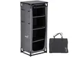 Produktbild: Skandika Campingschrank Ruoka, Hochschrank, Campingküche, 140 cm hoch, faltbar, klappbar (Organizer-Taschen, Reißverschluss-Zughilfen, belastbar bis 50 kg) schmall, Stecksystem ohne Werkzeug, 4 Fächer mit Einlegeböden, Camping