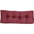 Produktbild: TexDeko Garden Rückenkissen 120x40x20/10cm gesteppt wasserabweisend UV-beständig, Bordeaux - bordeaux
