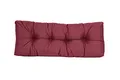 Produktbild: TexDeko® Garden Rückenkissen 120x40x20/10cm wasserabweisend UV - beständig gesteppt Premium Kissen für Europaletten In- & Outdoor Palettenpolster (Bordeaux)