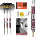 Produktbild: Target Darts Stephen Bunting 95K Dart-Set mit Swiss Point-Steelpoints, 18 g | K-Flex-Flights und -Schäfte, The Bullet“ Player-Edition-Darts aus 95% Wolfram, Goldfarbene DX-Ersatzpoints