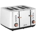 Produktbild: ECG ST 4767 Timber Toaster, 4 Toastfächer, 7 Heizintensitätsstufen, Auftau- und Aufwärmfunktionen (ECGST4767)