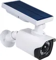 Produktbild: Kamera Attrappe mit LED-Licht Überwachungskamera PIR-Bewegungsmelder Dummy Kamera Solarbetrieben Geeignet für Außenbereich IP66 Wasserdicht