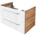 Produktbild: Fackelmann MILANO Waschbeckenunterschrank 80 cm, Braun hell/Weiß
