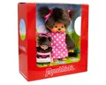 Produktbild: Sekiguchi Plüschfigur Monchhichi Kinderwagenset Mädchen mit Mutter pink/braun 20cm