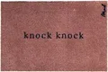 Produktbild: Mad about Mats Fußmatte Amira, Türvorleger, Haustür, Outdoor und Indoor, mit Spruch Knock Knock, Dusty Pink, Maschinenwaschbar, Pflegeleicht, rutschfest, 50 x 75 cm
