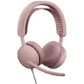 Produktbild: Logitech Zone Wired 2 Kopfhörer Kabelgebunden Kopfband Anrufe/Musik USB Type-C / USB Type-A Rose