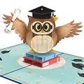 Produktbild: papercrush Pop-Up Karte Eule mit Doktorhut, Lustige 3D Glückwunschkarte