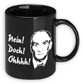 Produktbild: Close Up Nein! Doch! Ohhh! Tasse Louis de Funes, Keramik, spülmaschinengeeignet, 320 ml, schwarz