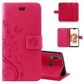 Produktbild: betterfon Hülle Kompatibel mit Huawei P20 Lite | Premium PU Leder Handyhülle Wallet Case für P20 Lite | Schutzhülle Blumen Klapphülle Handyhülle | Pink