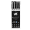Produktbild: (2,24€/Stück) Blackliner 4er-Etui - 0,3/ 0,5/ 0,7/ 1 mm Molotow 200487 schwarz