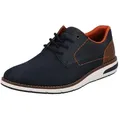 Produktbild: Rieker Sneaker mit kontrastfarbener Ziernaht, Freizeitschuh, Halbschuh, Schnürschuh blau 42 EU