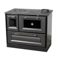Produktbild: Kaminofen mit Backfach und Herdplatte 4012 Anthrazit Holzofen 8 kW Holz Ofen Mehrfachbelegung Kamin Heizofen Küchenherd