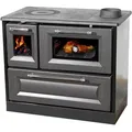 Produktbild: Hosseven Kaminofen mit Backfach und Herdplatte 4012 Anthrazit Holzofen 8 kW Holz Ofen, 7.7 kW, Dauerbrand, Ofen Mehrfachbelegung Kamin Heizofen Küchenherd