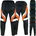 Produktbild: German Wear, Motorradhose Motorrad Biker Racing Lederhose Schwarz/Orange, Größe:52