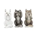 Produktbild: B4472N9 DREI weise Wölfe 10 cm Harz Grau Einheitsgröße