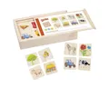 Produktbild: goki Lernspielzeug Memo Auf dem Land (packung, 32-St., mit Holzkasten), Fördert spielerisch das Gedächtnis