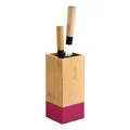Produktbild: KESPER | Messerblock, Material: Bambus, Kunststoff, Maße: 10 x 10 cm, H: 23 cm, Farbe: Braun, Beere | 58034