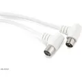 Produktbild: S-impuls Antennenanschlusskabel, Gewinkelt, 3,75 M, Weiß, 80db