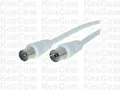 Produktbild: Antennenkabel Hochwertig IEC Koax Stecker Buchse weiß >80db 3,75m