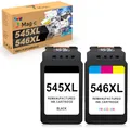 Produktbild: 7Magic PG-545XL CL-546XL Ersatz für Canon Druckerpatronen 545 546 XL Multipack Compatible für Canon für Pixma TS3450 TS3451 TS3350 TS3351 TS3150 TR4550 TR4650 MG3050 MX495 MG2550s (Schwarz, Farbe)