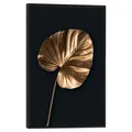 Produktbild: Gerahmtes Bild Wandbild MDF Schwarz Goldgelb 20 x 30 cm Big Palm