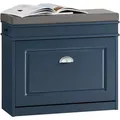 Produktbild: Schuhkipper Schuhschrank mit Klappe Schuhbank mit Sitzkissen Schuhkommode Sitzbank Blau bht ca. 60x52x24cm FSR82-K-B - Sobuy