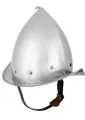 Produktbild: Battle-Merchant - Spitzer Morion-Helm mit Lederinlet - Authentischer 16. Jahrhundert Landsknecht Helm für Reenactment, LARP & Mittelalterfans