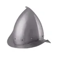 Produktbild: Spitzer Morion Helm mit Lederinlet 1,3mm Stahl Mittelalter Helm Stahlhelm