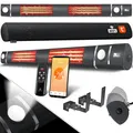 Produktbild: KESSER® Infrarot Heizstrahler 3000W IR-Gastro-Bar Inkl. LED Licht Terrassenstrahler Mit WiFi & Fernbedienung inkl. Schutzhülle Infrarotstrahler Quarzstrahler Terrassenheizer Wand-Heizstrahler