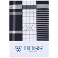 Produktbild: Ross 3er Pack Halbleinen Geschirrtücher Exclusiv 50x70 cm | schwarz - schwarz