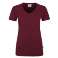 Produktbild: HAKRO Damen V-Shirt MIKRALINAR® weinrot, XL