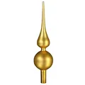 Produktbild: com-four® Christbaumspitze in goldfarben matt, Weihnachtsbaumspitze aus echtem Glas für Weihnachten, Tannenbaumspitze für Ihren Christbaum, 28 cm