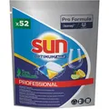 Produktbild: Sun Spülmaschinentabs Professional Optimum Zitrone, All-in-One, kraftvolle Reinigung, strahlender Glanz, 52 Tabs