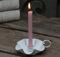 Produktbild: Chic Antique Kerzenhalter mit Henkel für Spitzkerzen Kerzenständer Shabby Weiß