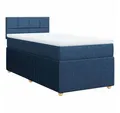 Produktbild: vidaXL Bett Boxspringbett mit Matratze Blau 90x190 cm Stoff